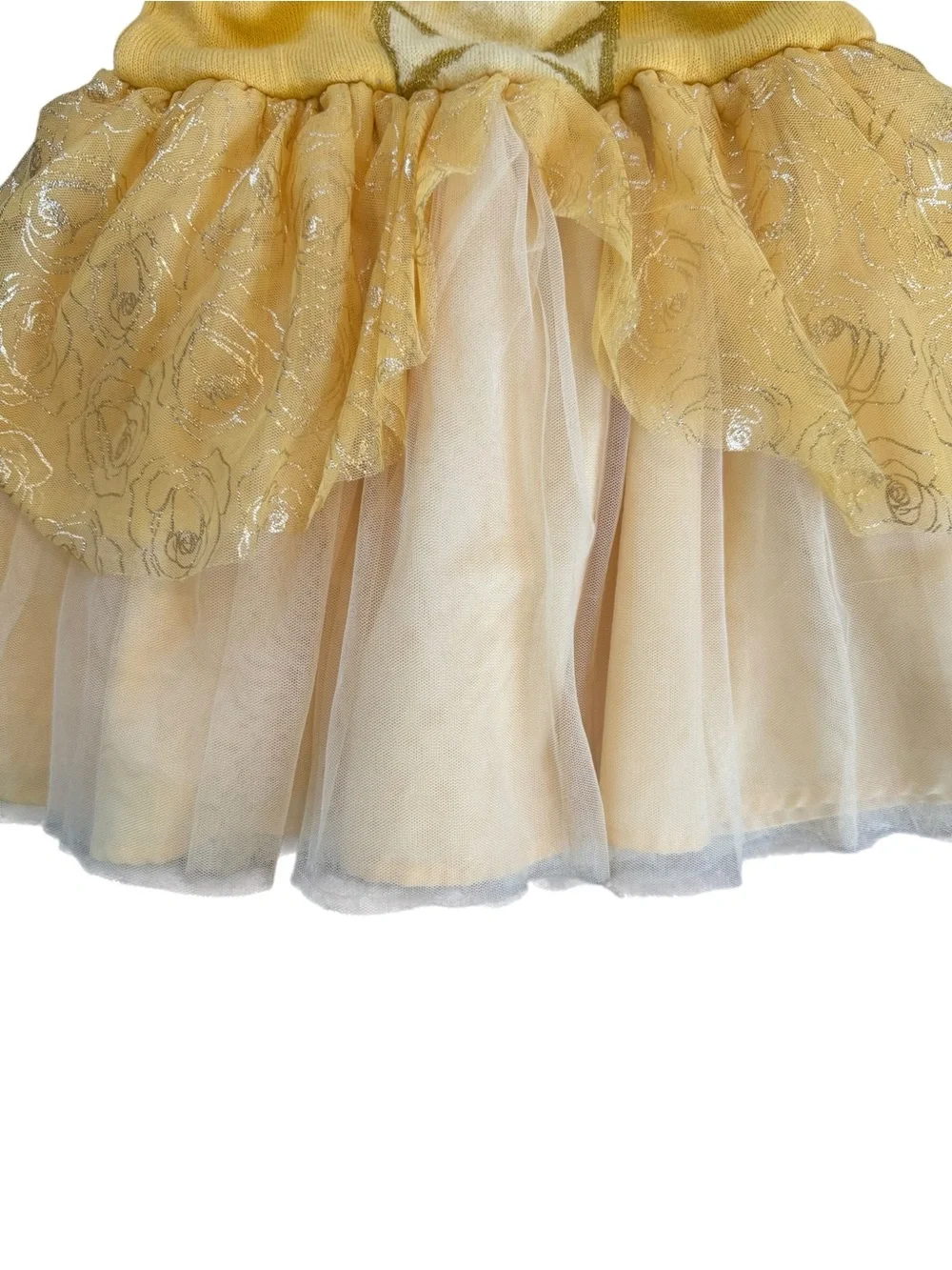 Girls 5T Disney Princess Belle Beauty & The Beast Cosplay dress EUC